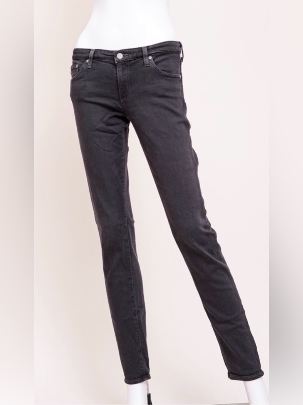 Adriano Goldschmied AG The Stilt Cigarette Leg Jeans Faded Black Wash Size 27R - Picture 5 of 13